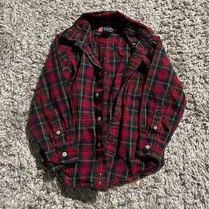 Chaps Long Sleeve Flannel Button Up boy size 4